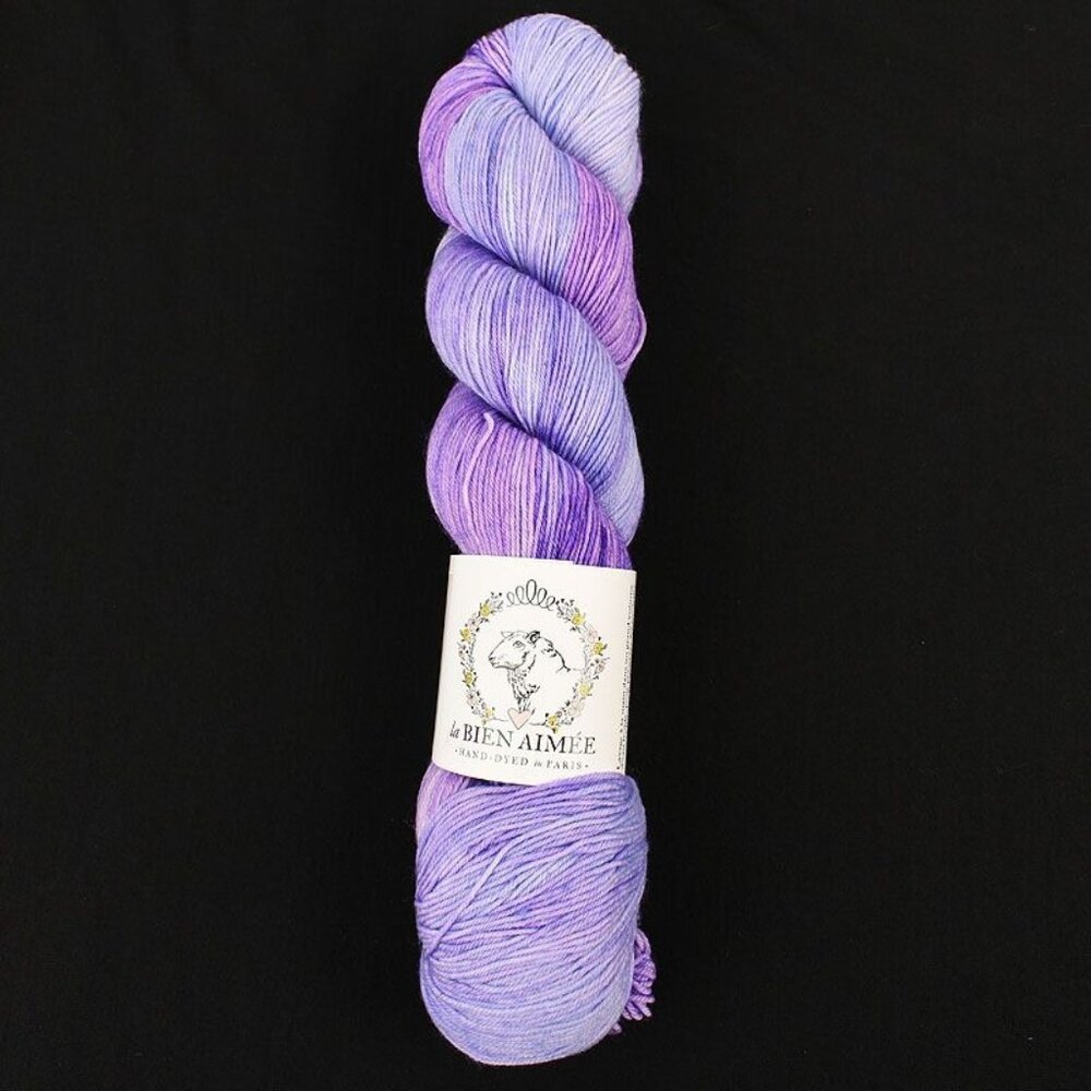 La Bien Aimée Merino Super Sock Yarn SW Merino Nylon Blend Hand Dyed Hyacinth